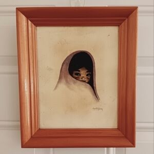 10x12 Vintage Picture Gerda Christoffersen *** See foxing and flaws